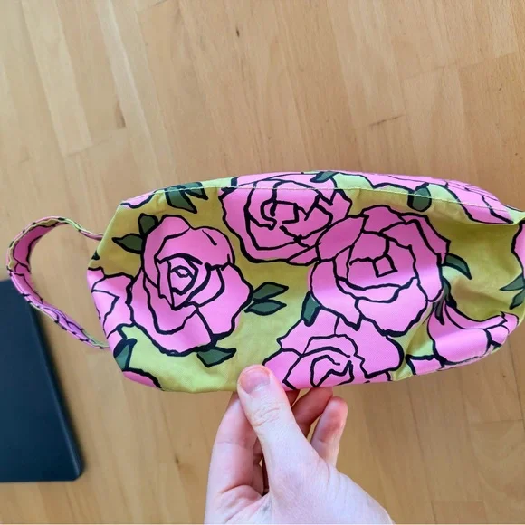 BAGGU Floral Pink and Green Cosmetic Bag - Picture 5 of 5